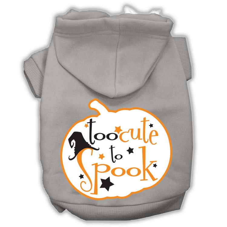 Too Cute to Spook Screenprint Hoodie Grey XXL